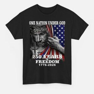 One Nation Under God 250 Years of Freedom 250th Anniversary Patriotic T-Shirt